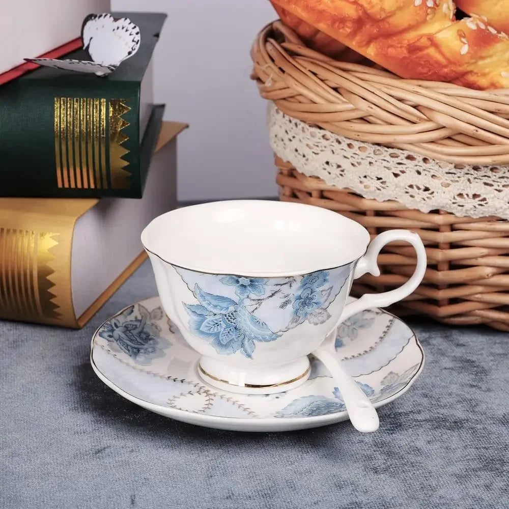 Blue Porcelain Tea Set for 6