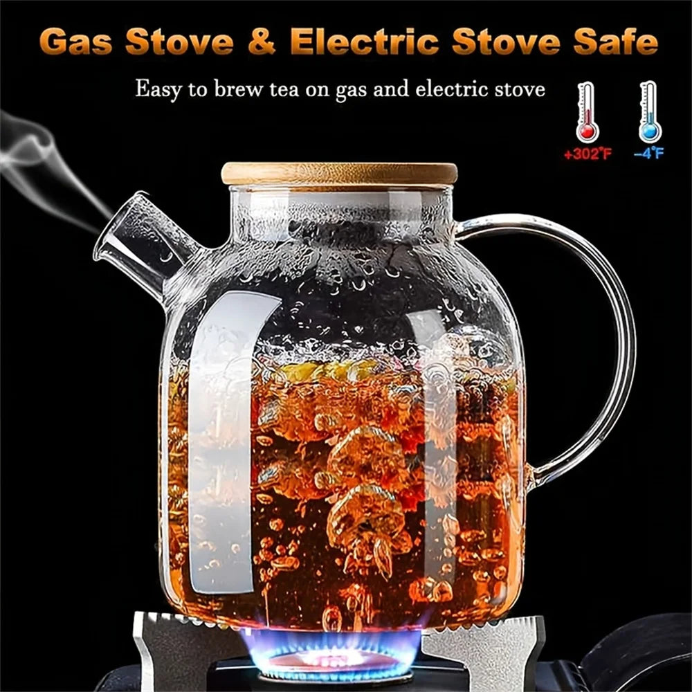 Large Glass Tea Kettle 1L/1.8L