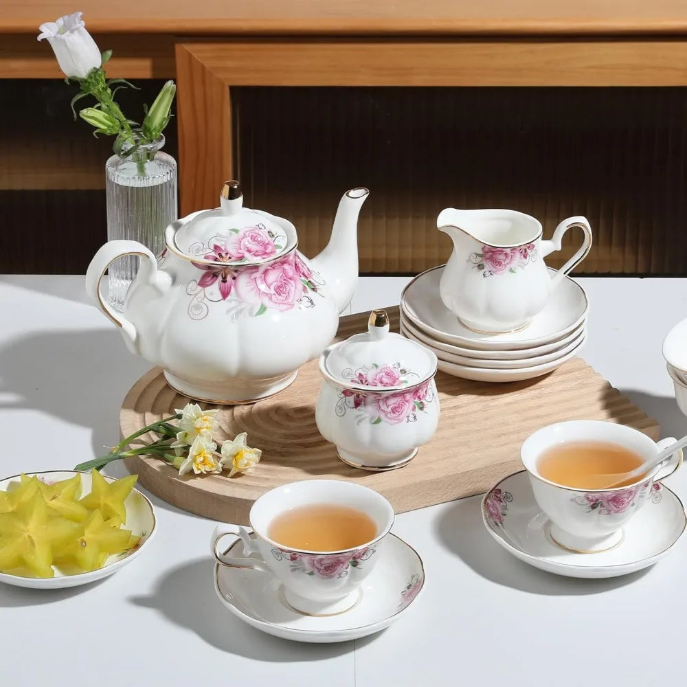 Vintage Gold Tea Set for 6