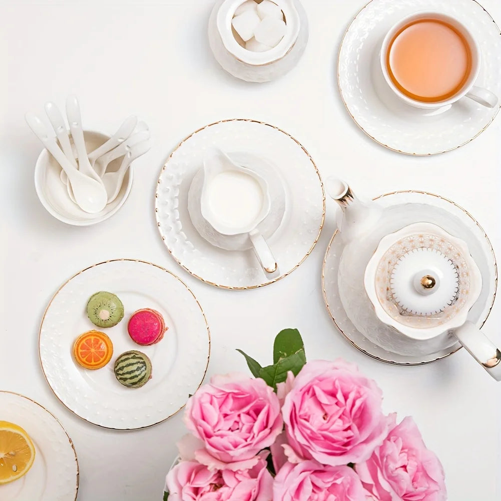 21-Piece Vintage Tea Set