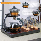 Magnetic Rotating Glass Teapot