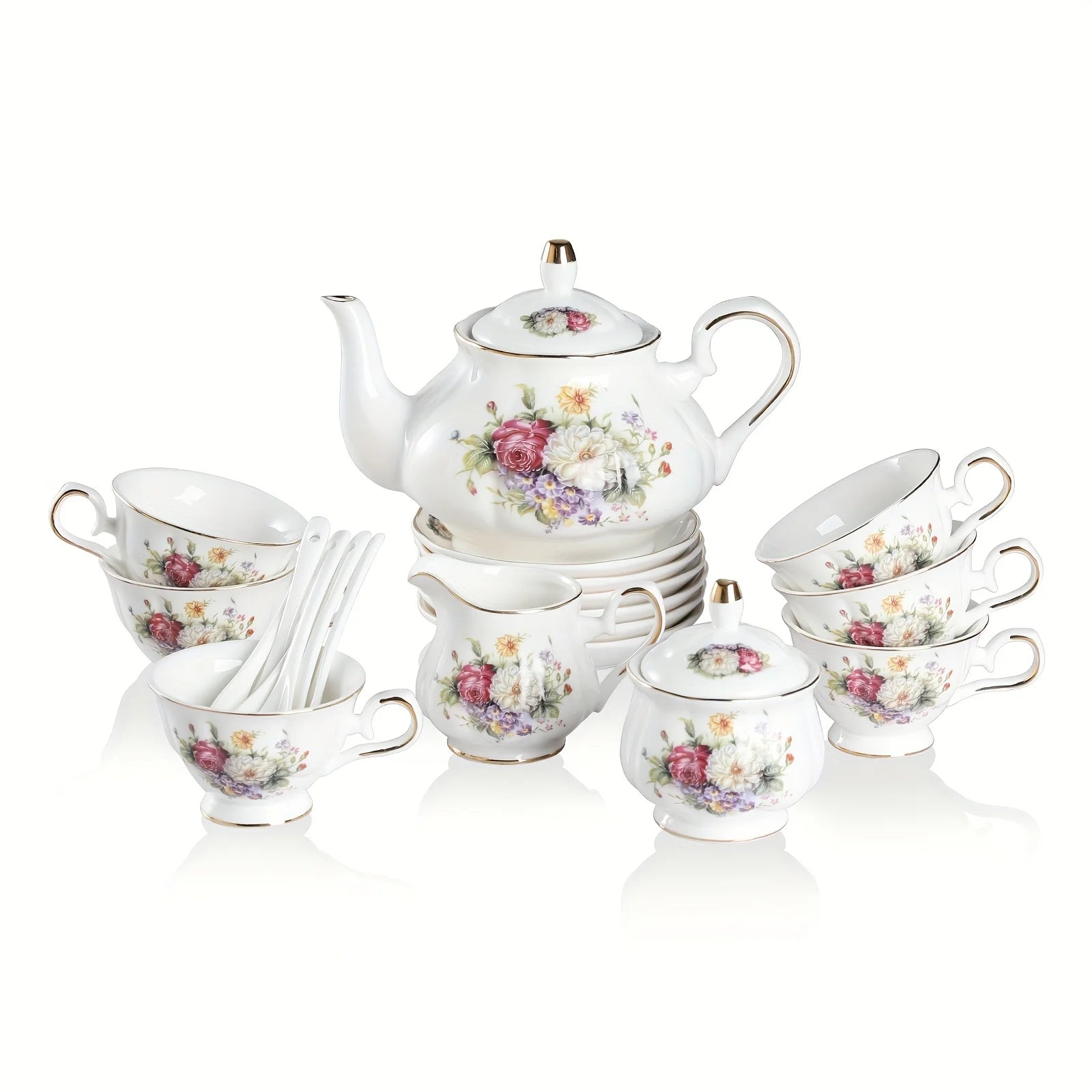 Vintage Floral Tea Set
