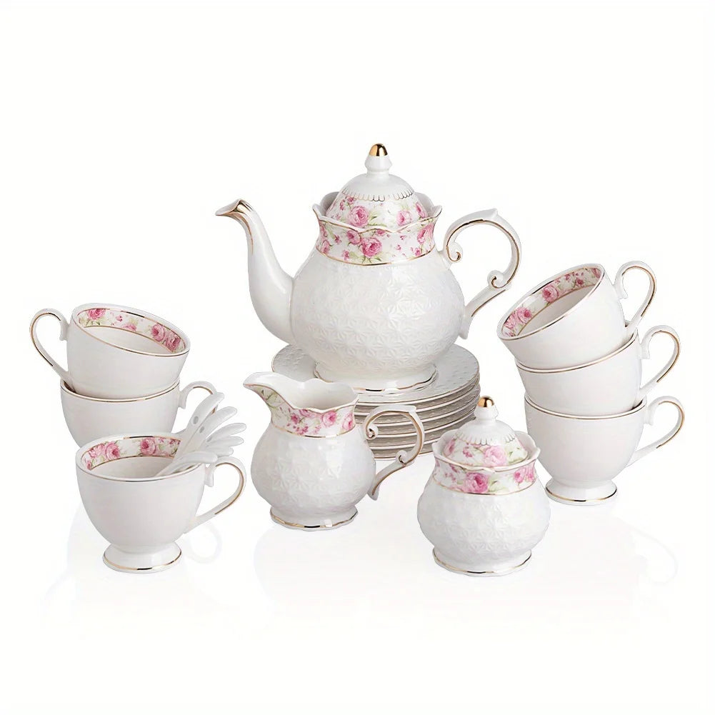 21-Piece Vintage Tea Set