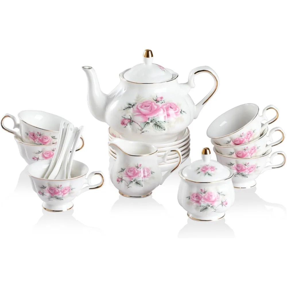 Vintage Gold Tea Set for 6