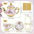 20-Piece Floral Tea Set