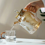 Glass Teapot with Bamboo Lid