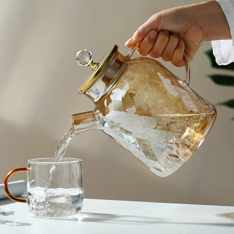 Glass Teapot with Bamboo Lid