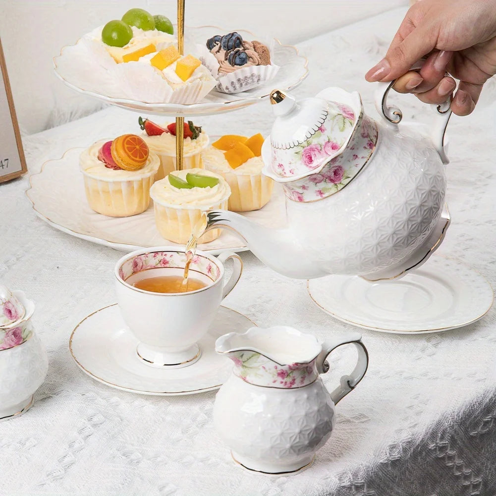 21-Piece Vintage Tea Set