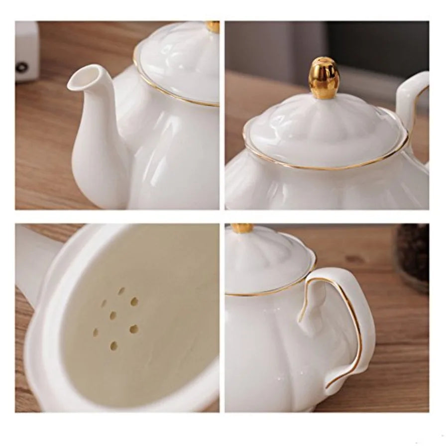White English Tea Set (15-Piece)