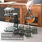 Magnetic Rotating Glass Teapot