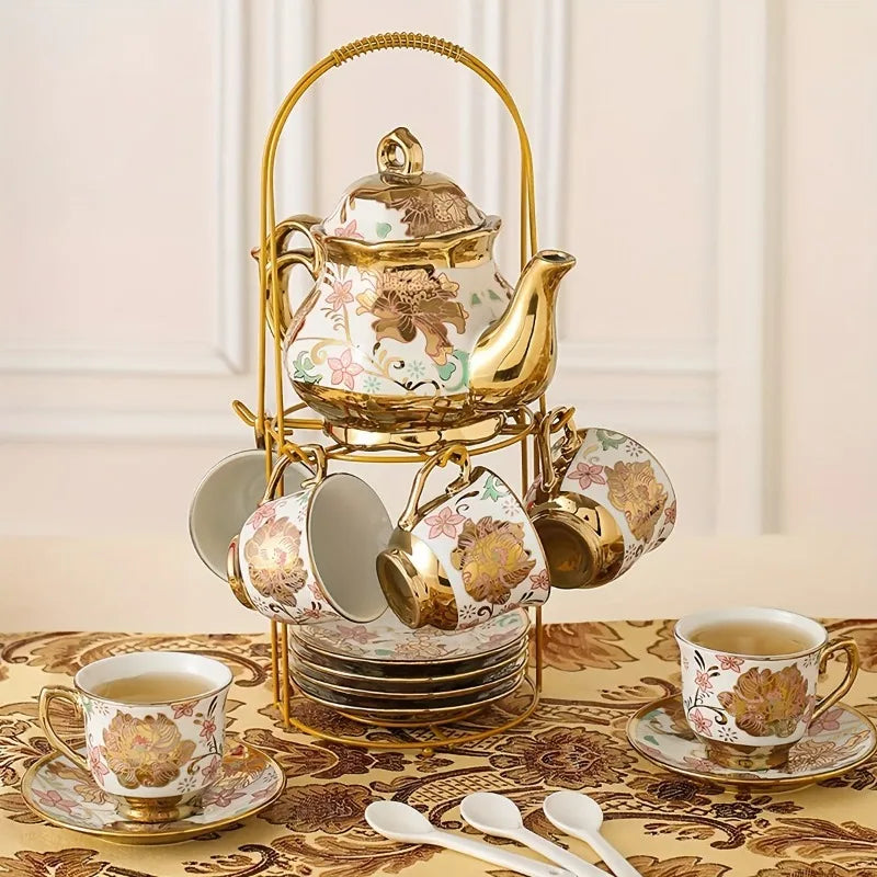 20-Piece Floral Tea Set