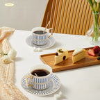 Blue Stripe Cup & Saucer Set