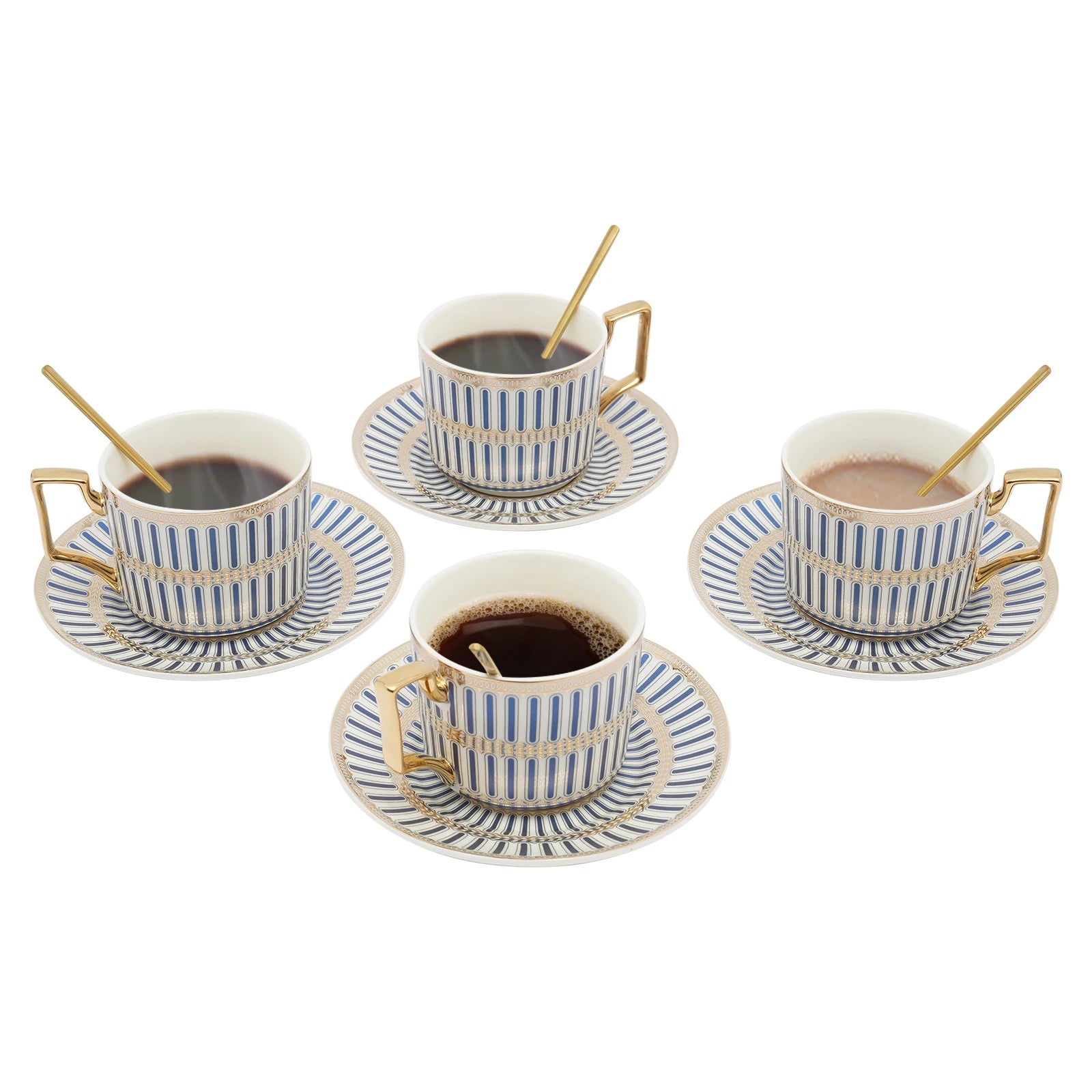Blue Stripe Cup & Saucer Set