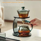 Magnetic Rotating Glass Teapot