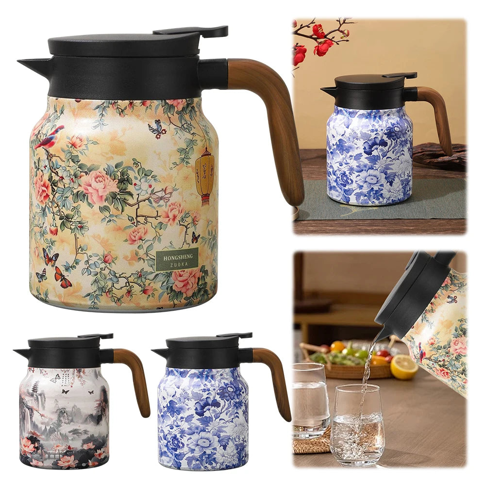 Vintage Floral Tea Thermos 1000ml
