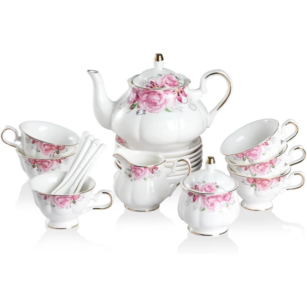 Vintage Gold Tea Set for 6