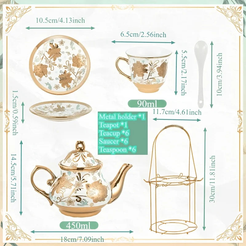 20-Piece Floral Tea Set