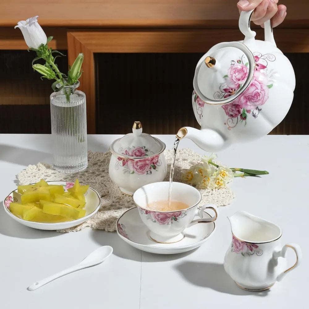 Vintage Gold Tea Set for 6