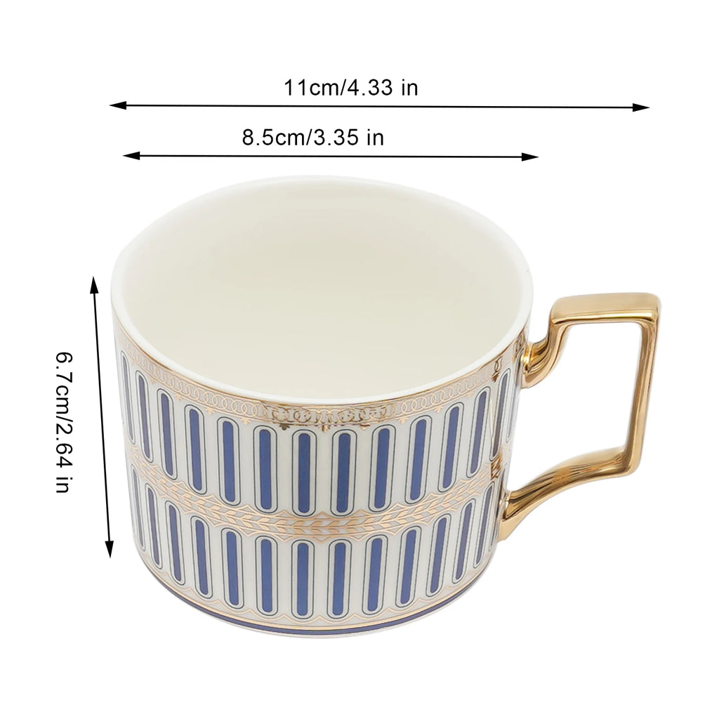 Blue Stripe Cup & Saucer Set