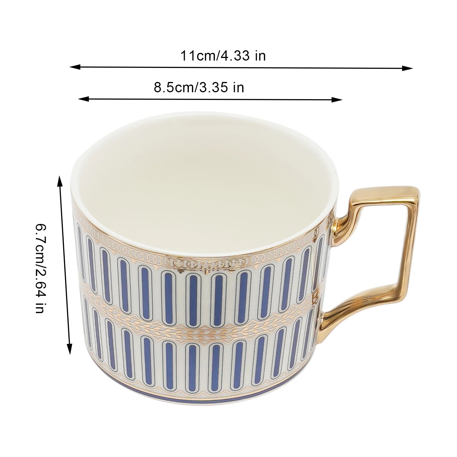 Blue Stripe Cup & Saucer Set