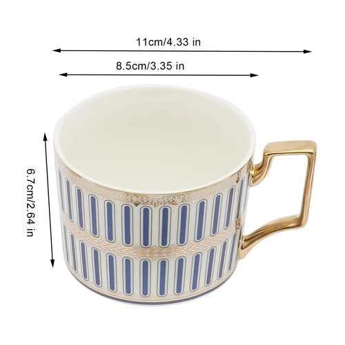 Blue Stripe Cup & Saucer Set