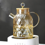 Glass Teapot with Bamboo Lid