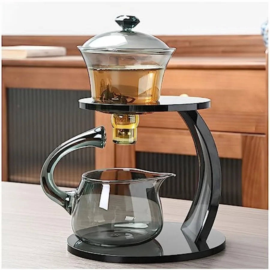 Magnetic Rotating Glass Teapot