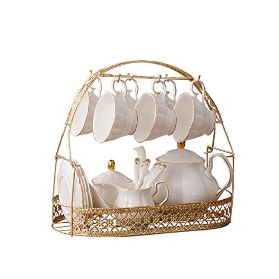 White English Tea Set (15-Piece)