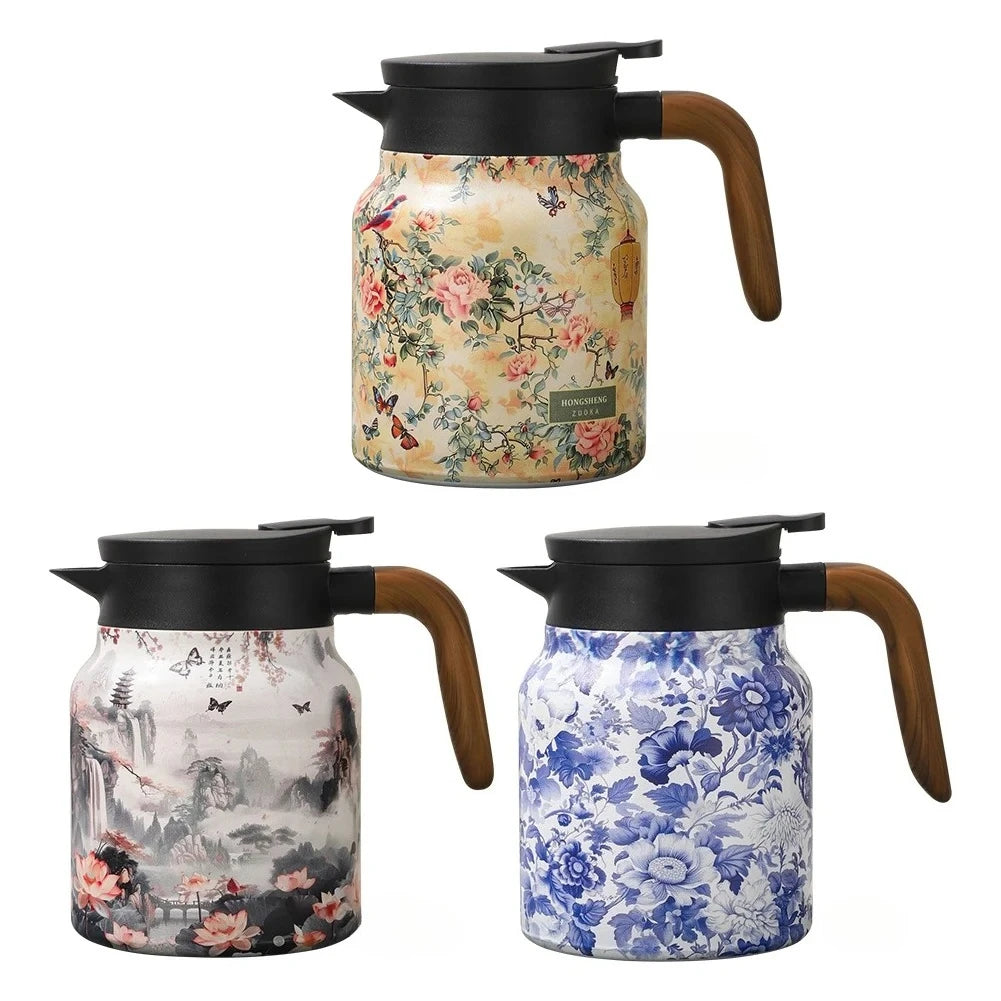 Vintage Floral Tea Thermos 1000ml
