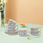 Blue Stripe Cup & Saucer Set