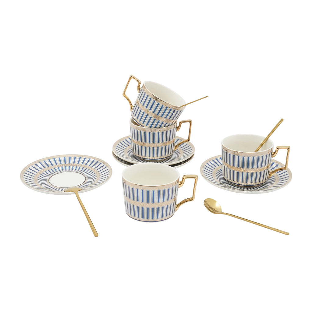Blue Stripe Cup & Saucer Set