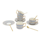 Blue Stripe Cup & Saucer Set