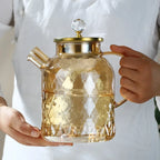Glass Teapot with Bamboo Lid