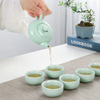 Celadon Fish Tea Set