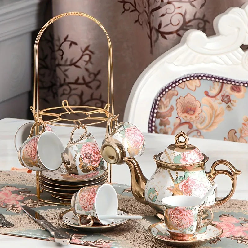 20-Piece Floral Tea Set