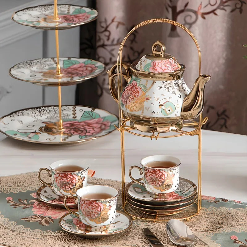 20-Piece Floral Tea Set