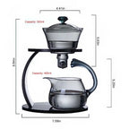 Magnetic Rotating Glass Teapot