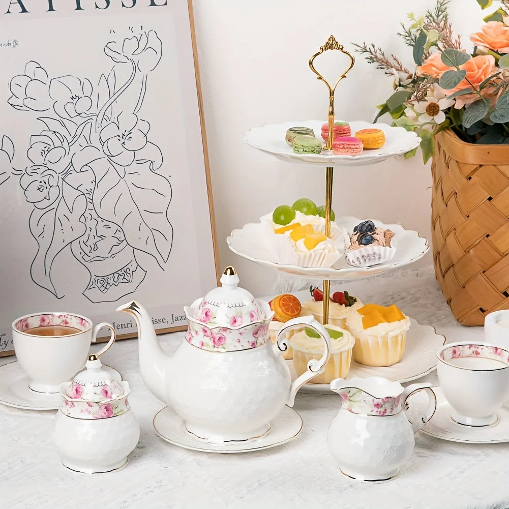 21-Piece Vintage Tea Set