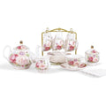Pink Bone China Tea Set