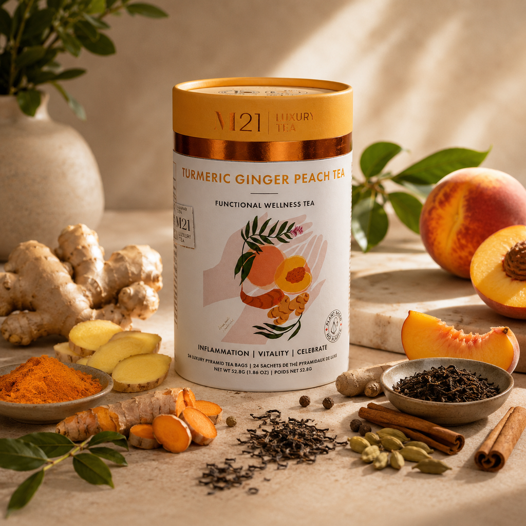 Turmeric Ginger Peach Luxury Tea