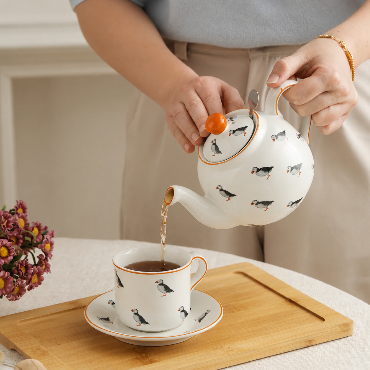 London Pottery Puffin Teapot 600ml